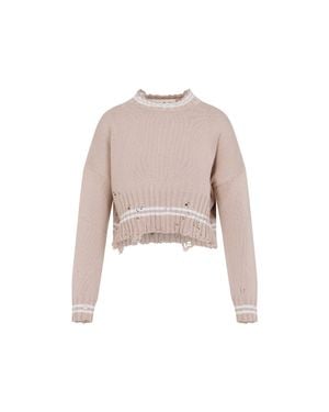 Marni Round Neck Cotton Pullover - Pink