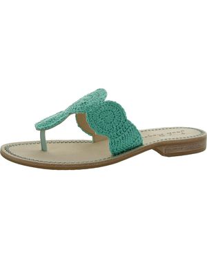 Jack Rogers Jacks Crochet Sandal Slip On Thong Sandal Thong Sandals - Green