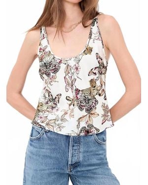 L'Agence Eddie Bias Tank Top - White