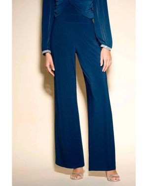 Joseph Ribkoff Pull On Wide-Leg Pants - Blue