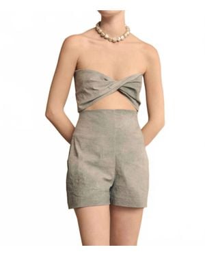 Cortana Ryo Strapless Top - Gray