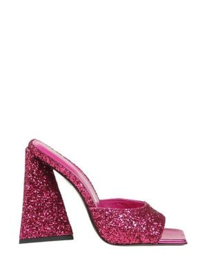 The Attico Ladies Sequins Devon 115 Mm Mule - Pink