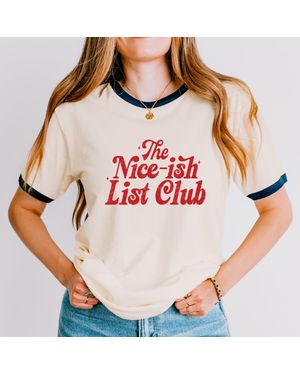 Simply Sage Market The Nice-Ish List Club Distressed - Red