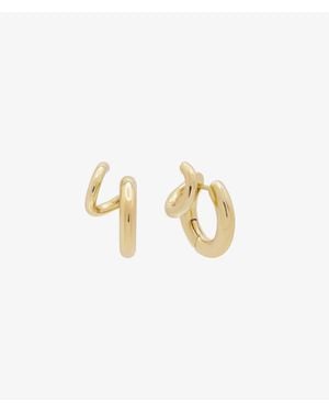 Shashi Super Katerina Double Hoop Earrings - White