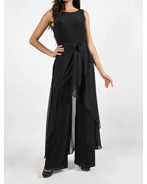 FRANK LYMAN Woven Jumpsuit - Black
