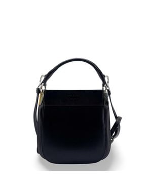 Prada Margit Small Leather Shoulder Bag - Black