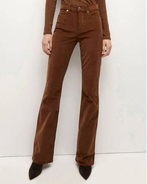 Veronica Beard Cameron Corduroy Bootcut Pant - Brown