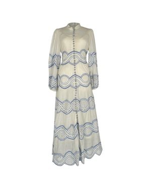 Zimmermann Cira Lace-Trimmed Maxi Dress - Gray