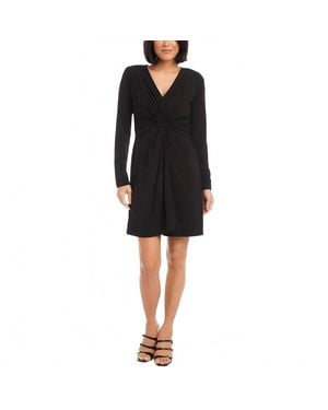 Karen Kane Twist Front Mini Dress - Black