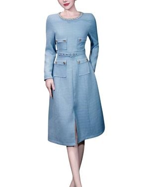 Olivia Taylor Midi Dress - Blue