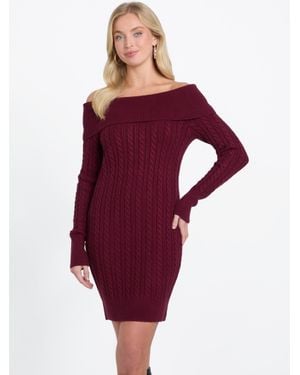 Guess Iman Sweater Dress - Purple