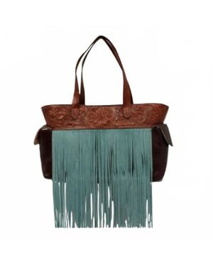 Ariat Ladies' Claire Western Fringe Concealed Handbag - Green