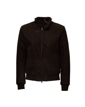 Stewart Jeff Destroy Diamond-Quilted Leather Baracuta Jacket - Black
