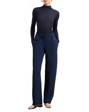 Brandon Maxwell Cecily Tailored Knit Pants - Blue