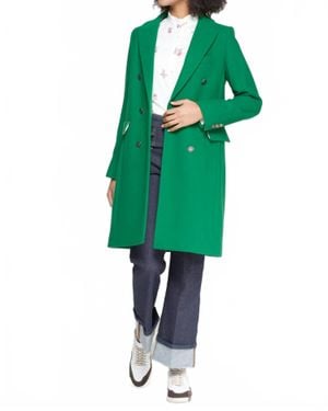 Vilagallo Lian Double-Breasted Coat - Green