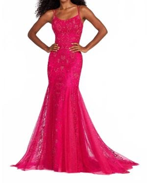 Ellie Wilde Beaded Maxi Dress - Pink