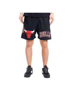 Pro Standard Nba Chicago Bulls Logo Mesh Shorts - Blue