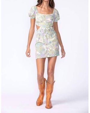 Sky To Moon Floral Cutout Dress in Green | Lyst Sky To Moon Floral Cutout Dress in Green | Lyst