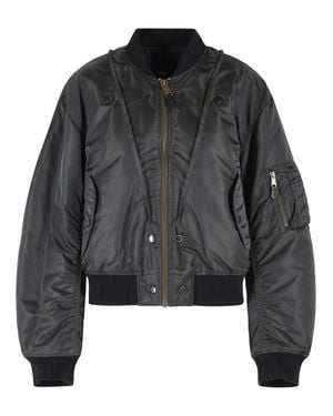 Maison Margiela Dark Reversible Ribbed Polyamide Bomber Jacket - Black