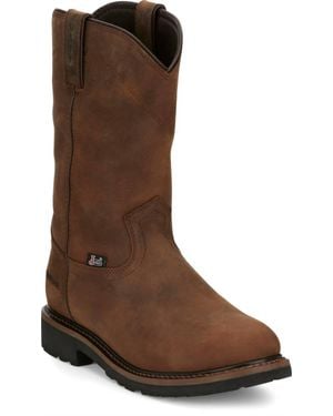 Justin Boots Drywall 10" Waterproof Boot - Brown