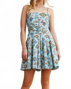 Strut & Bolt Bandana Mini Dress - Blue
