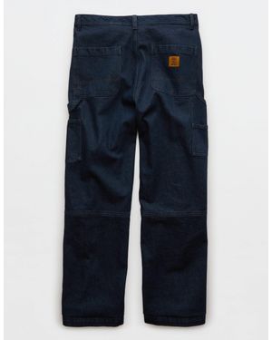 American Eagle Outfitters Timberland X Ae Wide-Leg Denim Work Pant - Blue