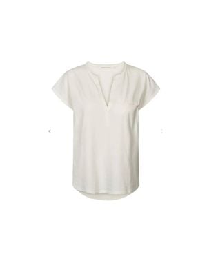 Rabens Saloner Blanca Cap Sleeve Top - White