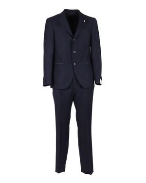 Luigi Bianchi Classic Tailored Fit Suit - Blue