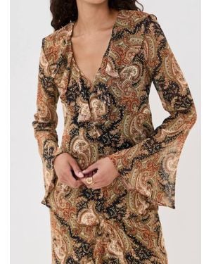 Veronica Beard Kyrie Top - Brown