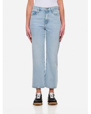 FRAME Le Jane Crop High Rise Straight Jeans - Blue