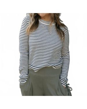 Miou Muse Stripe Knit Top - Green