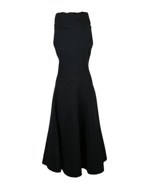 Jacquemus Long Flared Dress With Fitted Bodice And Fluid Movement - Black