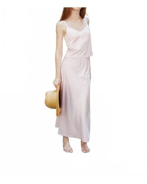 Theme Girls Joey Satin Maxi Skirt - White