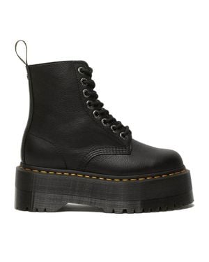Dr. Martens 1460 Pascal Max Pisa Chunky Sole Leather Ankle Boots - Black