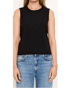Michael Stars Junia Sleeveless Daily Tee - Black