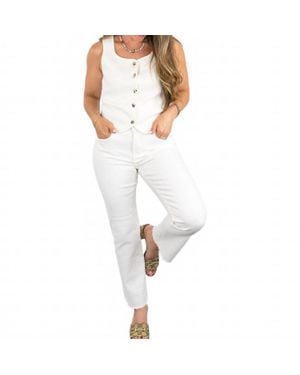 Miou Muse Vanna Knit Vest Top - White
