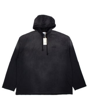 Vetements Washed Double Jersey Gradient Hoodie - Blue