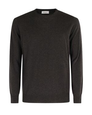 Kangra Ebony Crewneck Wool Sweater - Black