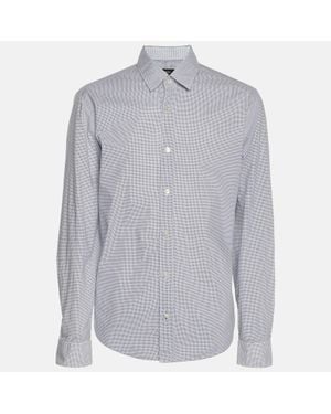 BOSS Light Cotton Long Sleeve Shirt - Blue