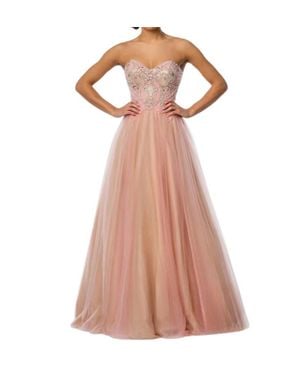 Terani Sequin Sweetheart Prom Dress - Pink