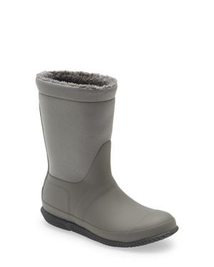 HUNTER Original Wft2052Nre-Tdy Boots Woblack Sherpa Lined Roll Top Zap301 - Gray