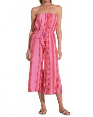 Elan Caro Print Sweater - Pink