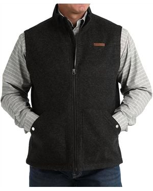 Cinch Brushed Knit Vest - Black