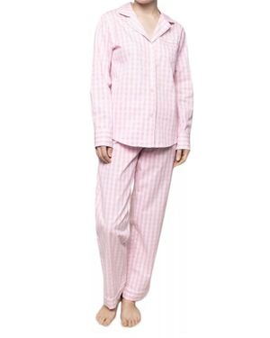 Petite Plume Gingham Pajama Set - Pink