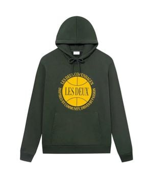 Les Deux Ben Basketball Long Sleeve Hoodie - Yellow