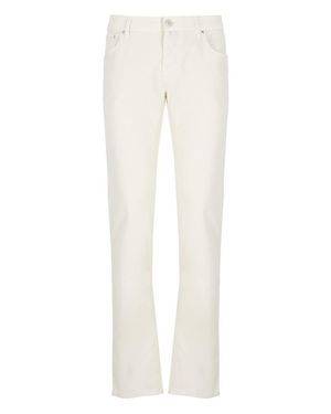 Jacob Cohen Cotton Nick Slim Pants - White