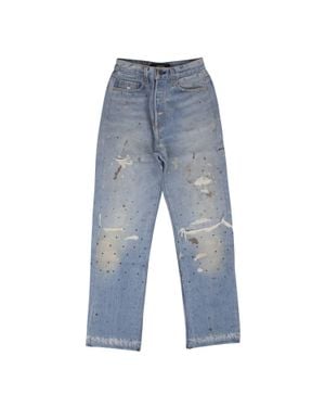 Amiri Gradient Crystal Recon Denim Jeans - Blue