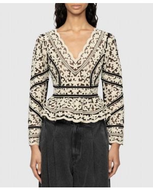 Sea Bea Embroidery Top - Multicolor