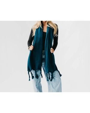 Pretty Simple Twyla Twisted Tassel Scarf - Blue