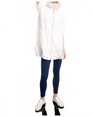 Joseph Ribkoff Sleeveless Memory Cocoon Vest With Shirred Collar - White